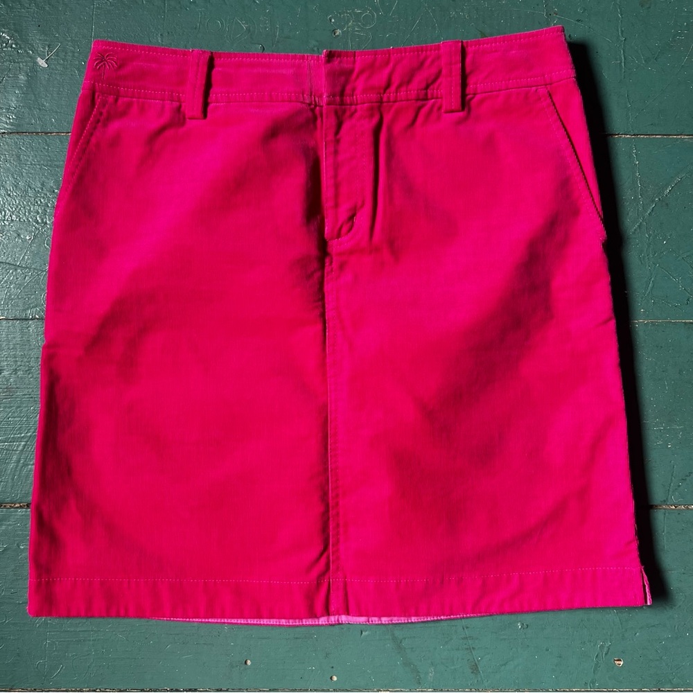 EUC Lilly Pulitzer Pink Corduroy Skirt
